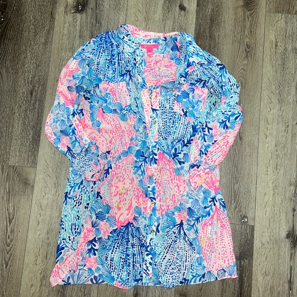 Lilly Pulitzer Other - Lily Pulitzer shirt cover up dress